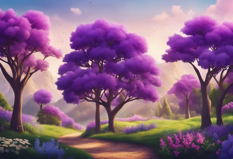 Varieties of Trees with Purple Flowers